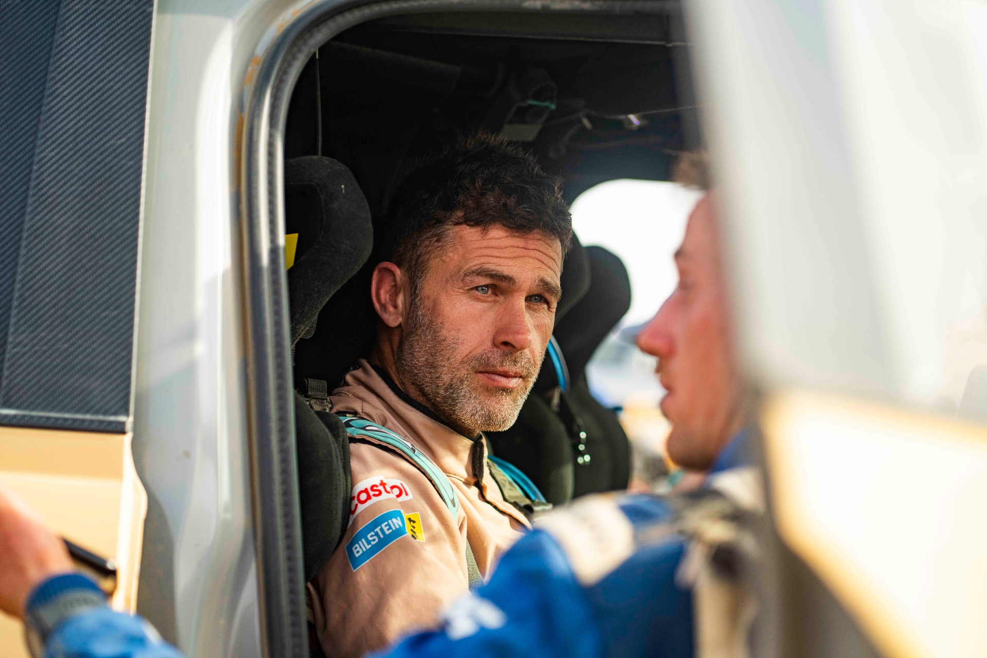 Driver inside the cockpit