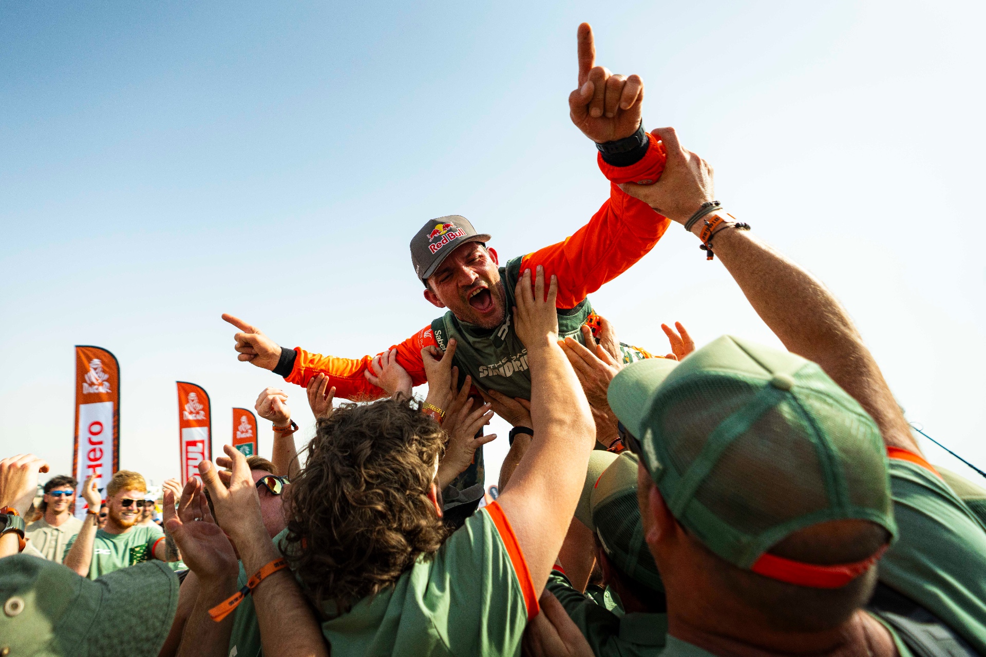 Finish-line celebration