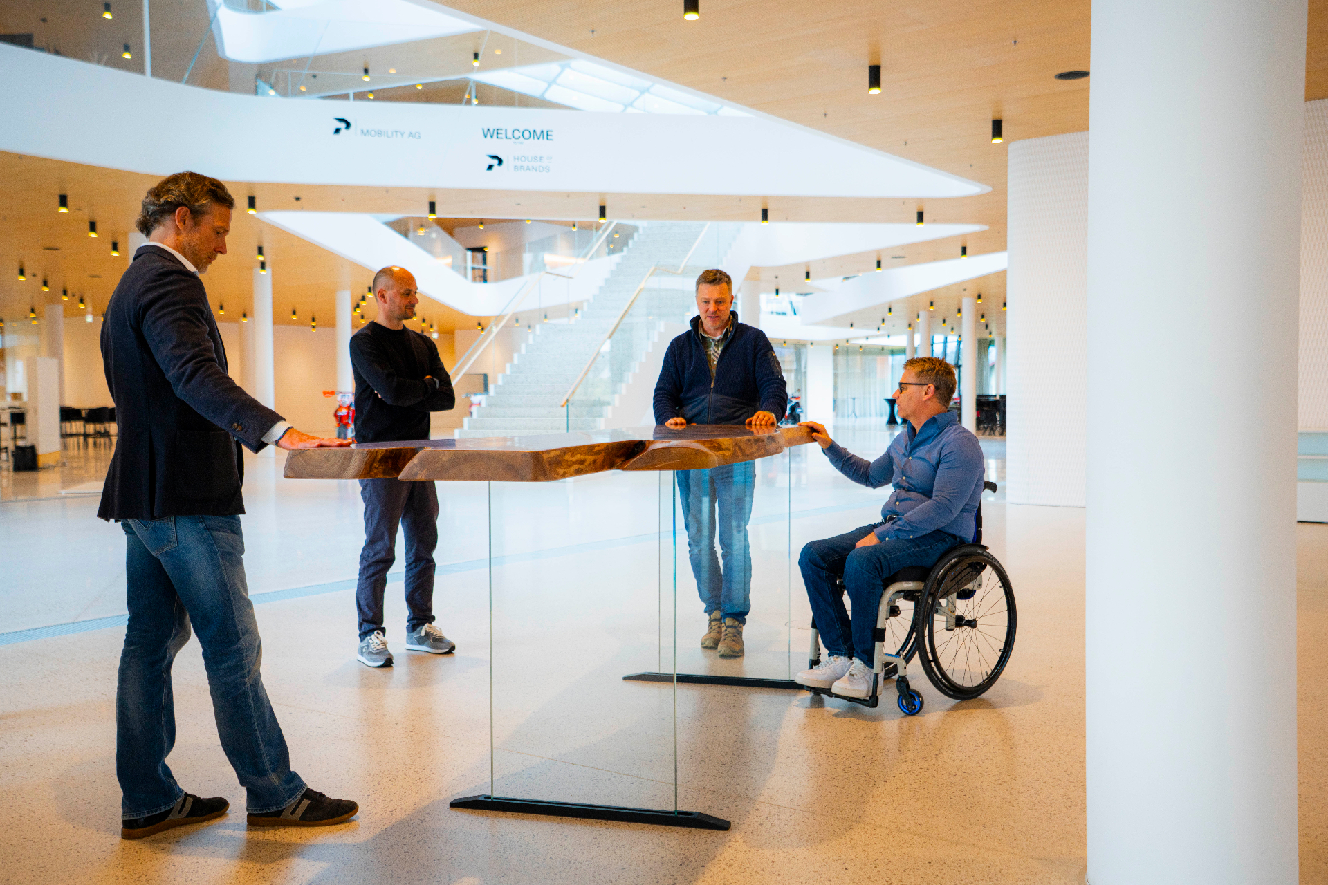 Unveiling the Burnout table in the KTM atrium